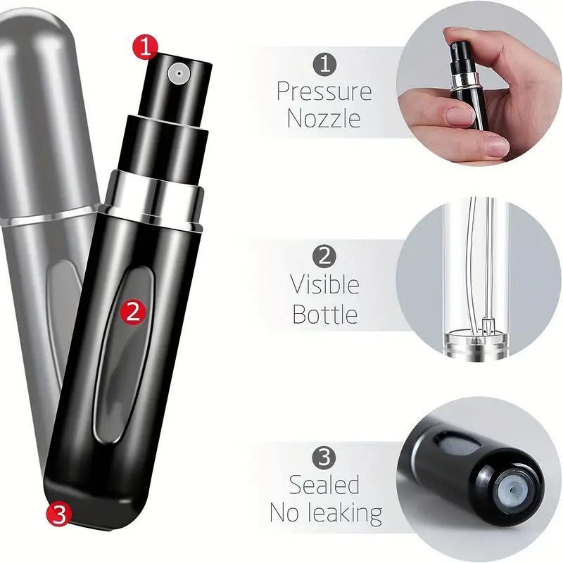 5ML Perfume Spray Bottle, 2 Counts Portable Refillable Perfume Atomizer, Perfume Dispenser Bottle, Perfume Storage Bottle for Home & Travel