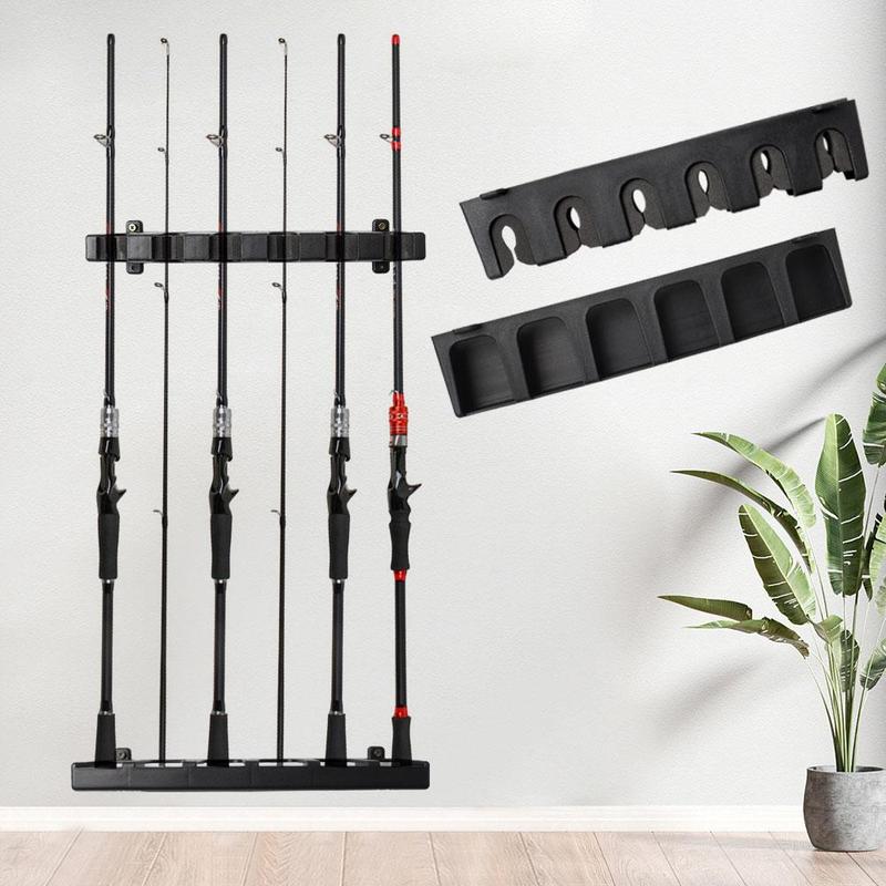 2pcs set Fishing Rod Display Stand, Wall Mounted Fixed Shelf, Fishing Gear Collection Storage Rack, Flyfishing, Fishing Equipment Fishing Stuff, Fishing Gear