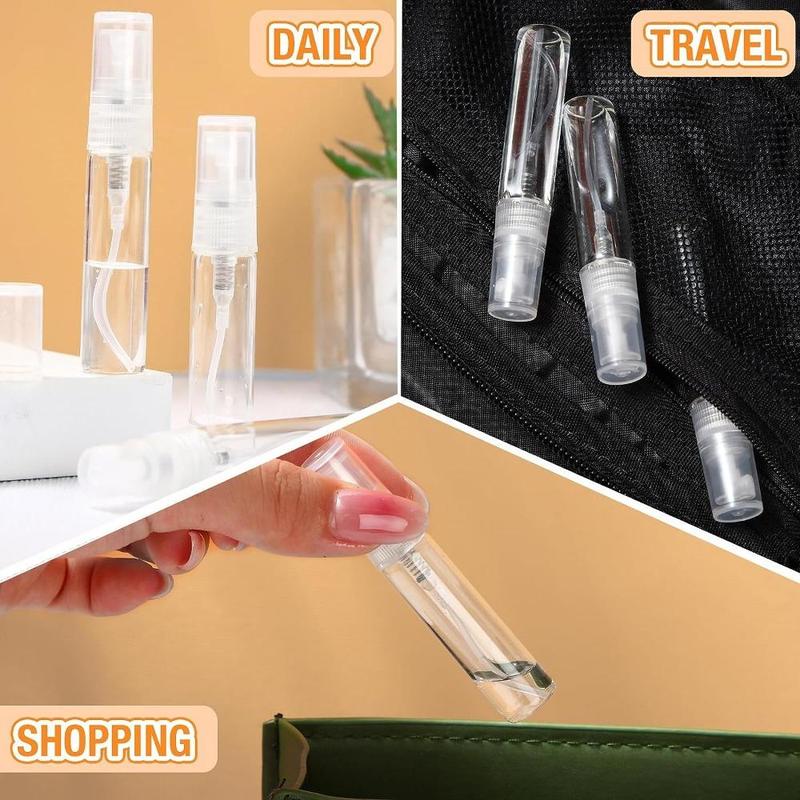 Empty Spray Bottle Set, 50pcs Mini Perfume Dispenser with 4pcs Accessories, Perfume Spray Bottle, Travel Essential Oil Spray Bottle, Makeup Tool