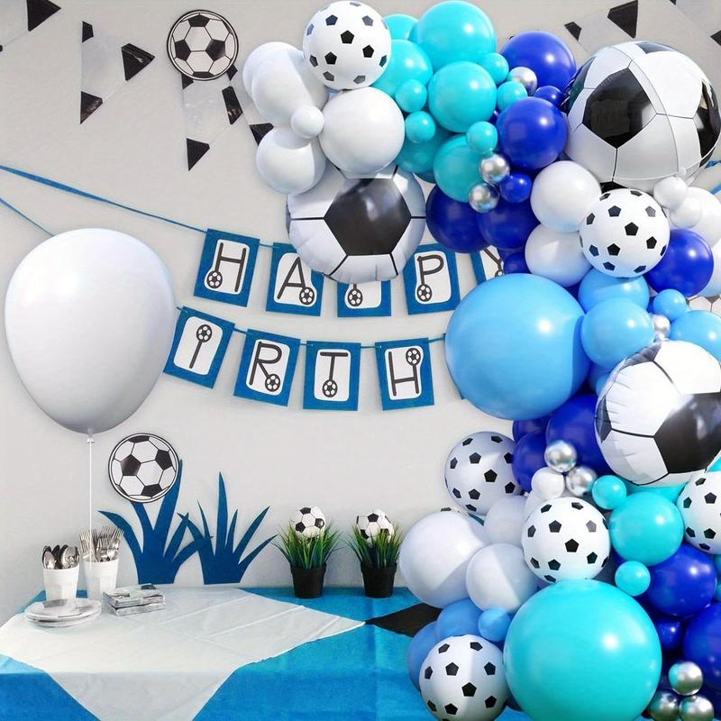 Football Themed Balloon Arch Kit, 124pcs Mixed Color Balloon Garland Kit, Party Decor for Birthday Party Wedding Anniversary