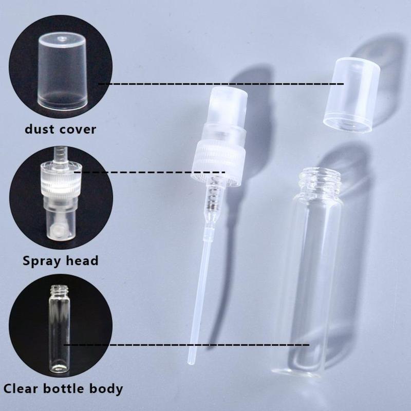 Empty Spray Bottle Set, 50pcs Mini Perfume Dispenser with 4pcs Accessories, Perfume Spray Bottle, Travel Essential Oil Spray Bottle, Makeup Tool