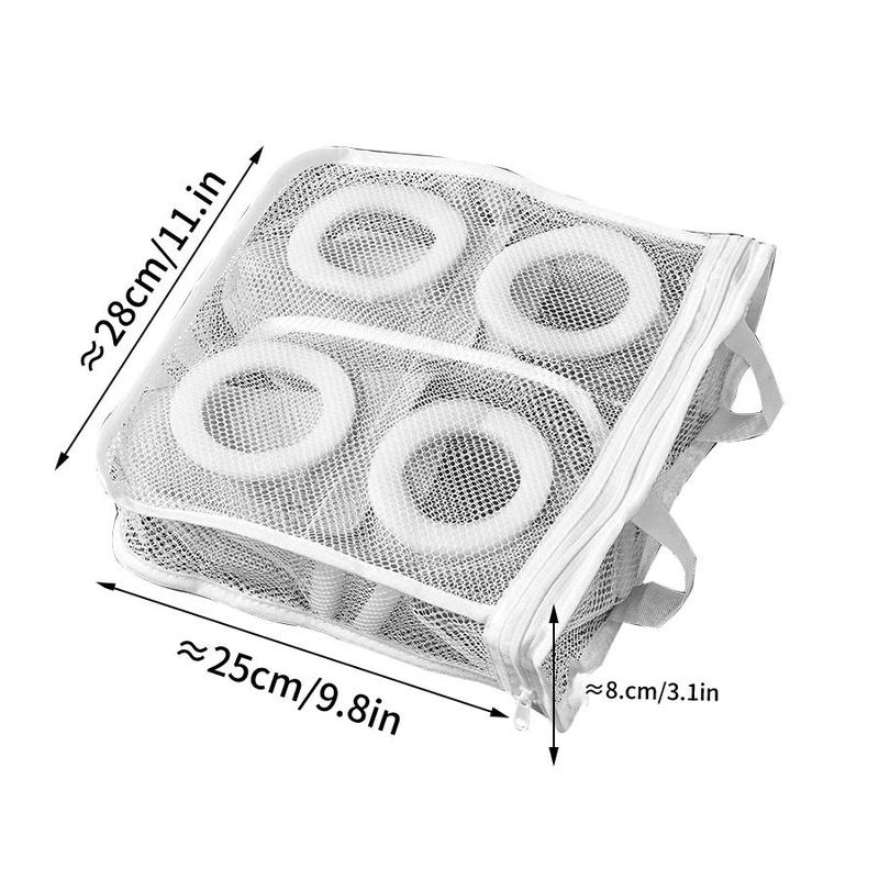 Shoes Washing Mesh Bag for Washing Machine, 1 Count Anti-deformation Hangable Reusable Sneaker Drying Mesh Bag, Shoe Storage Bag for Home & Travel