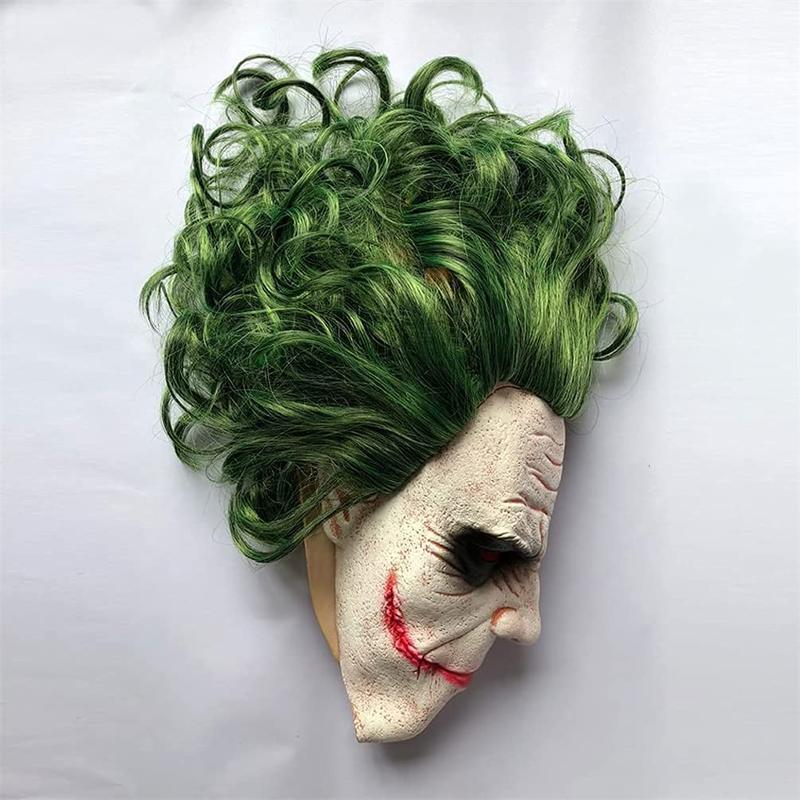 Joker Mask Joker Costume Men Latex Mask Costume Cosplay Man Halloween Adult Role Play Costumes Dress Up Party Props Joker Clown Halloween Scray Mask Latex Creepy Realistic Halloween Horror Mask