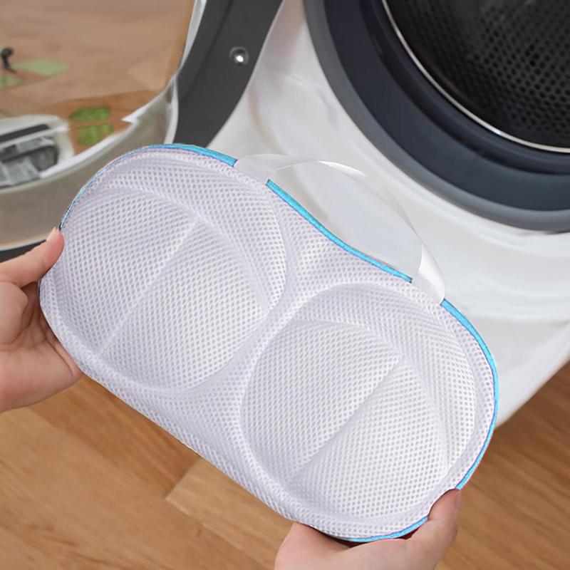 2pcs Household Zipper Bra Laundry Bag, Anti-deformation Mesh Lingerie Washing Bag, Laundry Washing Bag For Washing Machine, Room Accessories for 2024, Men Gifts