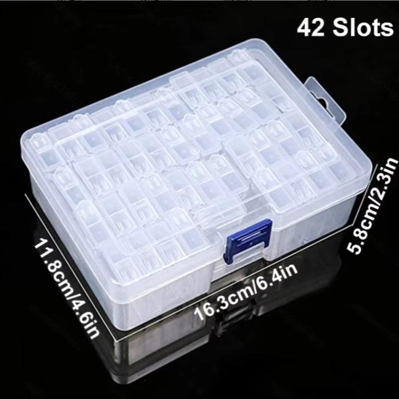 Clear Diamond Art Painting Tool Storage Box, 32 42 48 64 Grids DIY Diamond Art Painting Tools Bead Storage Box, Transparent Box Accessories, Christmas Gift