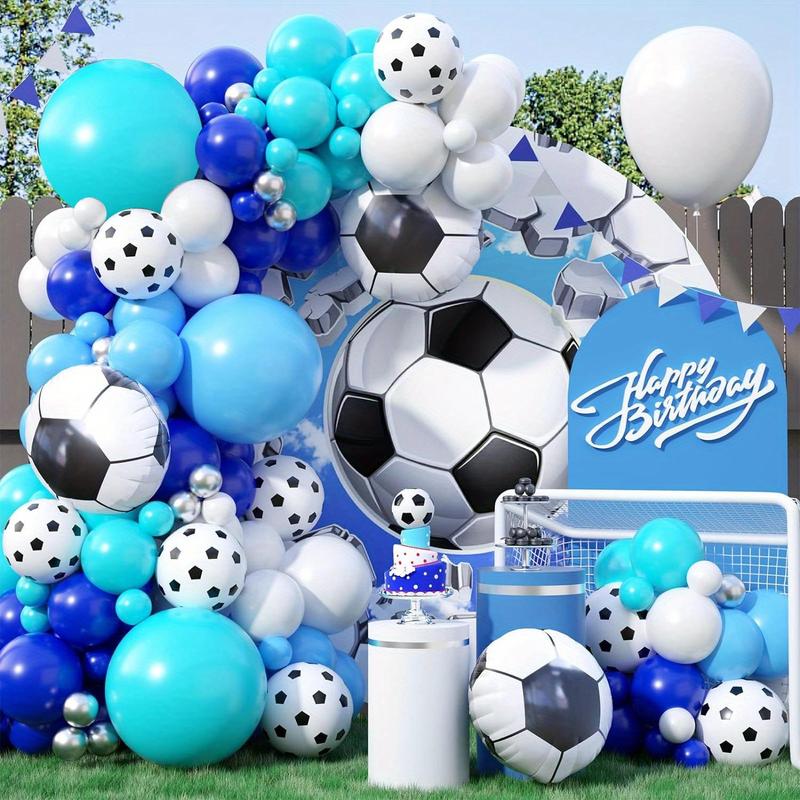 Football Themed Balloon Arch Kit, 124pcs Mixed Color Balloon Garland Kit, Party Decor for Birthday Party Wedding Anniversary