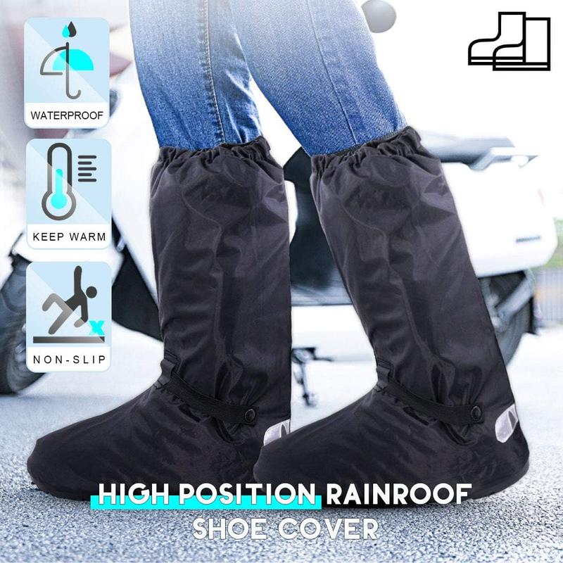 Black Men  Rainstorm Rainy Day Rain Suit Raingear  Outdoor Protective Gear Rain Boot Shoe Cover Zipper  10 11 Euro 44 45 Black