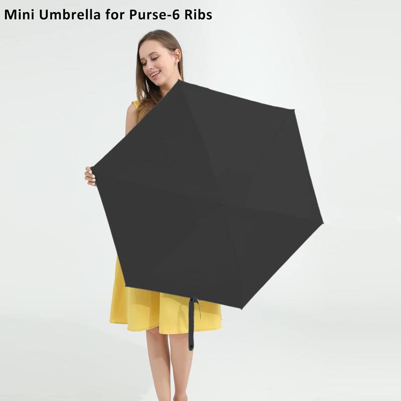 Travel Mini Umbrella for Purse With Case-Small Compact UV Umbrella Protection Sun-Lightweight Tiny Pocket Umbrella with Case for Women, Girls