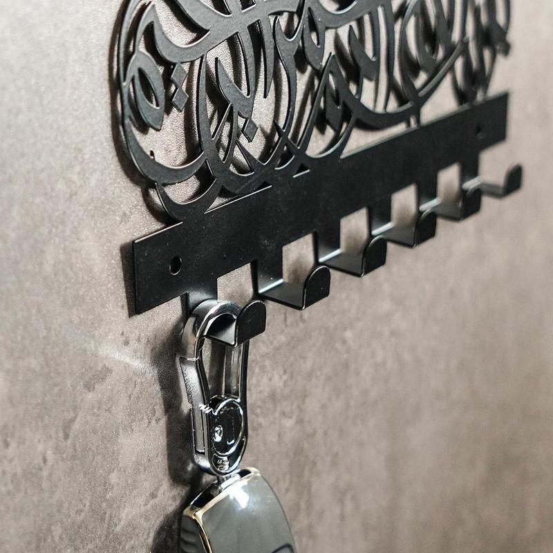 1 Count Abstract Style Key Holder, Wall Mounted Key Hook, Multifunctional Iron Rack for Home Door