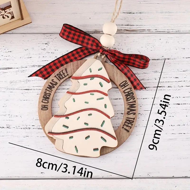 Wooden Christmas Tree Shaped Hanging Ornament, 1 Count Modern Simple Hanging Decoration, Hanging Decor for Home Party Festival, Room Decor