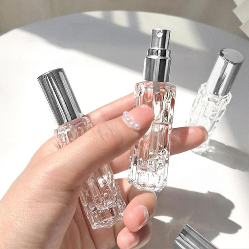 10ml Perfume Dispenser, 4 Counts set Pressing Spray Perfume Bottle, Portable Travel Perfume Sample Bottle, Home Organizer for Perfume