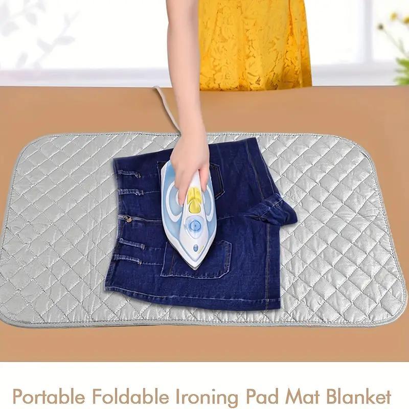 Plaid Pattern Ironing Board, Portable Foldable Ironing Mat, Heat-resistant Ironing Board for Travel