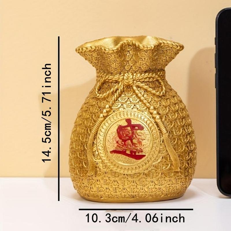 Chinese Style Money Bag Ornament, 1 Count Chinese Traditional Lucky Money Bag, Home Decor for Living Room Bedroom Office