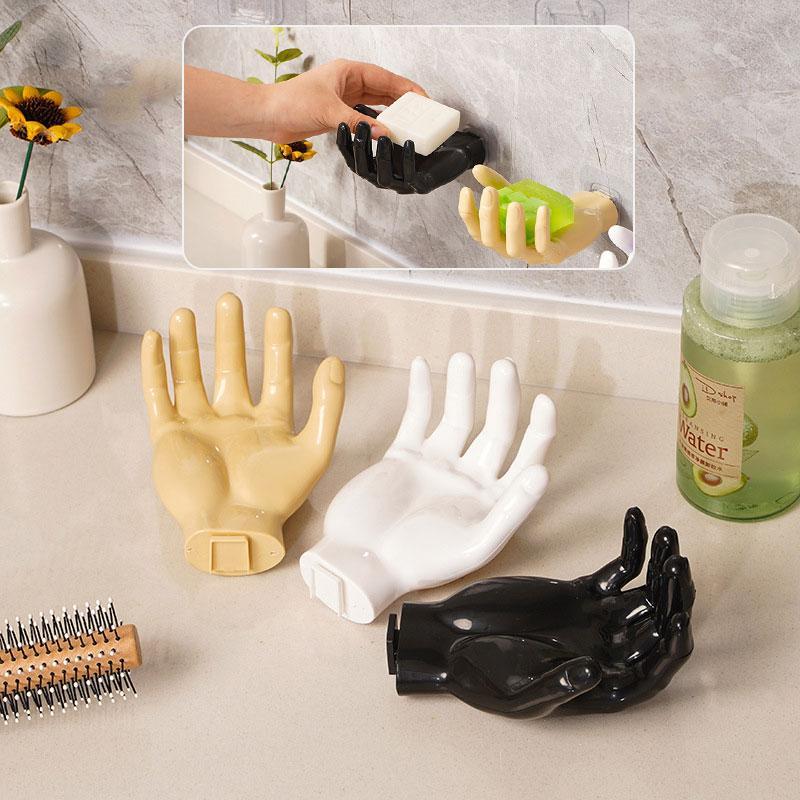 Hand Shaped Wall Mounted Hook, Punch Free Self Adhesive Wall Hook, Home Organizer for Key and Headphone, Home Space Saver