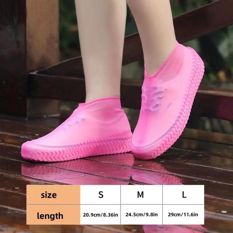 1 Pair Silicone Shoes Covers, Reusable Portable Lightweight Waterproof Rain Shoes Covers