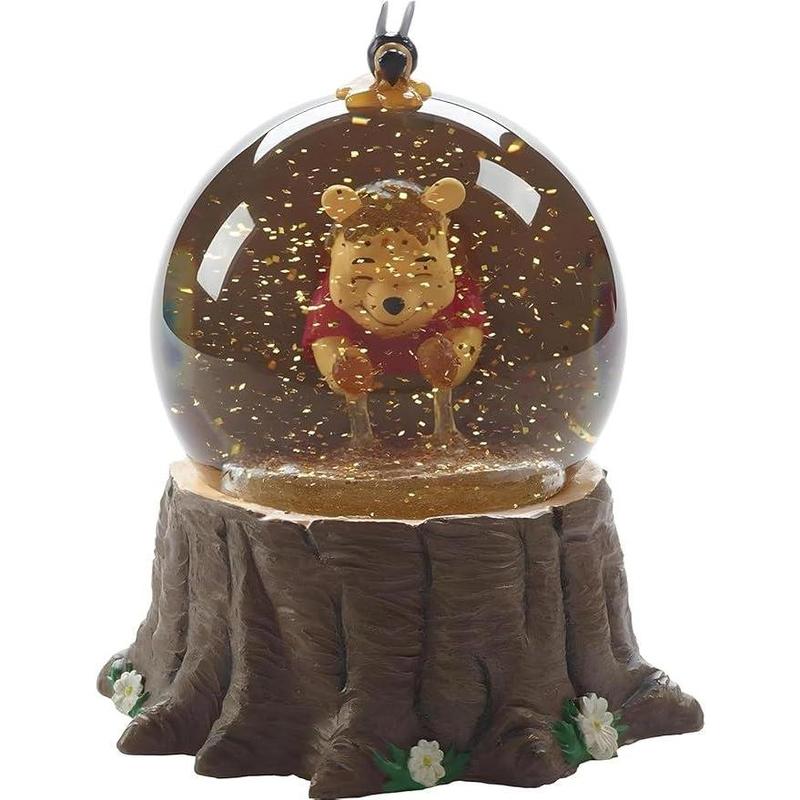 The Pooh Bear Musical Snow Globe, for The Love of Hunny - Resin Glass - Collectible Birthday Gift, Holiday Present