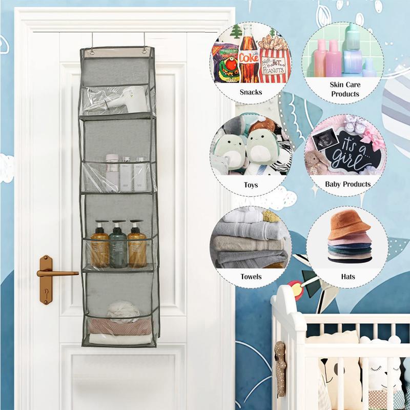 2pcs set 4 Pocket Over the Door Wall Organizer Storage Bathroom Closet Hanging Organizers  Hangable Storage Toy Storage Organizer for Baby Essentials