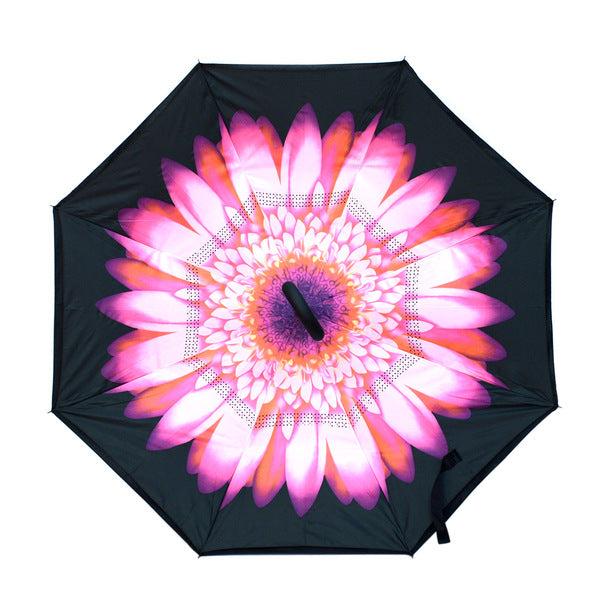 Umbrella - Pink Flower Double Layer Inverted