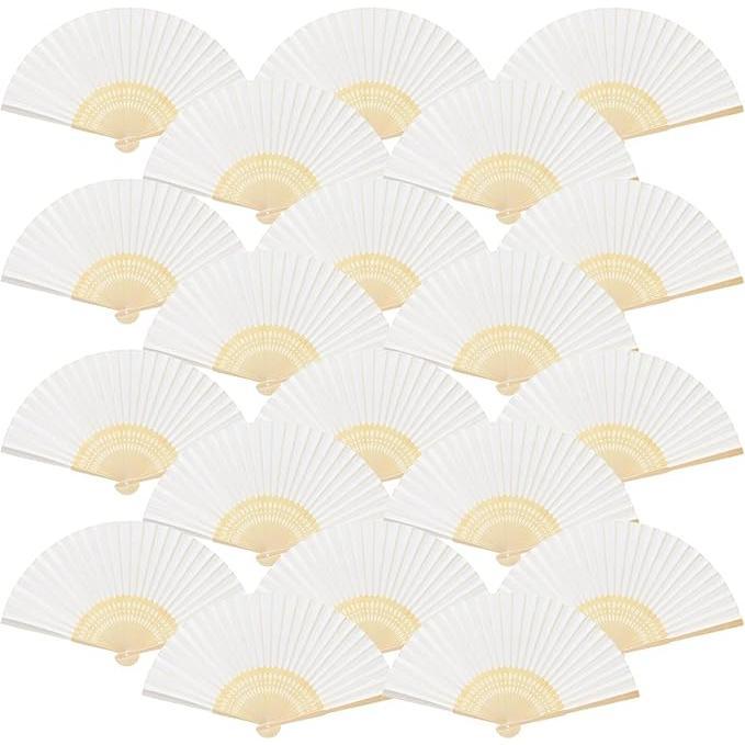 Make Your Wedding Party Cool, Stylish, and Comfortable with Handheld Paper Fans for Wedding Guests - Elevate Your Special Day