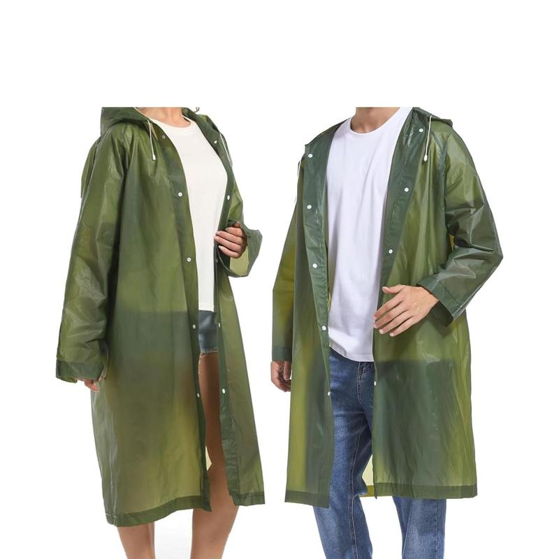 2 ponchos for men and women, reusable rain and snow season protectors, convenient raincoat