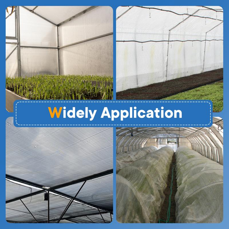 Clear Greenhouse Plastic Covering, 14 Mil Clear Waterproof Cover, UV Resistant Poly Tarp with Grommets, Superior Strength Film Plastic Sheeting for Canopy, Farming Cloth