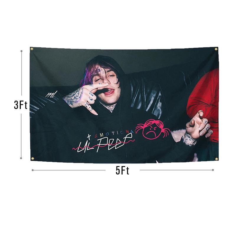 Rap Singer Music Poster 3*5FT Banner polyester wall decoration hanging flag suitable for indoor outdoor party decoration