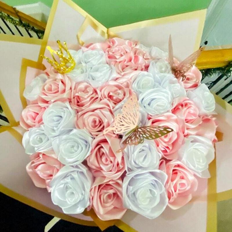 Crown & Butterfly Design Cake Decoration, 30pcs set Exquisite Mini Crown & Butterfly Cake Flower Scenes Decoration, Party Decorations Supplies for Birthday Wedding Baby Shower