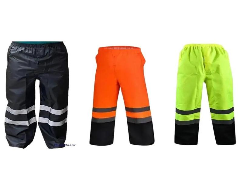 UNLINED High Visibility Reflective Safety Rain Pants various colors  (Pants Only)