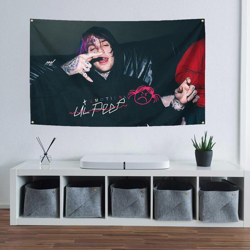 Rap Singer Music Poster 3*5FT Banner polyester wall decoration hanging flag suitable for indoor outdoor party decoration