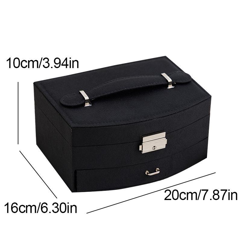 Multi-grid Jewelry Organizer, Jewelry Storage Box with Handle, Multifunctional Jewelry Holder, Household Jewelry Storage Box