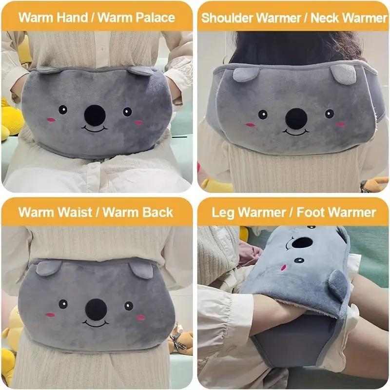 Hot Water Bag & Plaid Cover & Waist Hot Water Bottle Belt Set, 3 Counts set Soft & Comfortable Hand Warmers Hot Water Bottles & Hot Water Bottle Belt