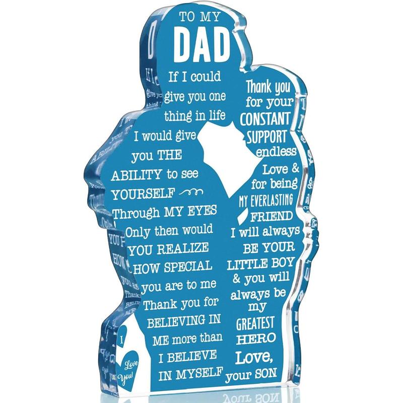 Dad Birthday Gifts from Son, Daughter Christmas Gifts for Dad Unique Birthday Present Ideas for Father Daddy New Dad Best Dad Ever Gifts Father's Day Gifts Dad Acrylic Plaque Sign