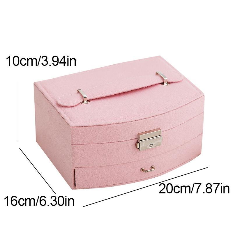 Multi-grid Jewelry Organizer, Jewelry Storage Box with Handle, Multifunctional Jewelry Holder, Household Jewelry Storage Box