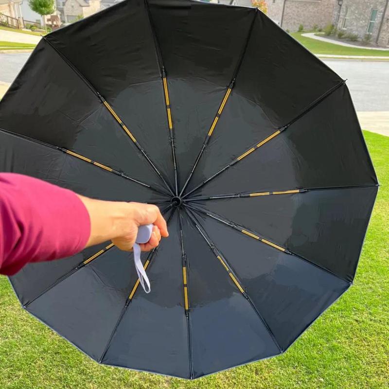 Automatic Folding Umbrella, Large Windproof Rainproof Folding Umbrella, Sun and Rain Dual-use Umbrella for Family Entertainment Outdoor Activities, Outdoor Umbrella,  Fall Decor