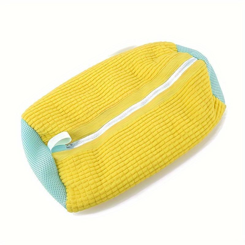 Shoe Wash Bag, 1 2 4pcs Household Reusable Durable Mesh Wash Bag with Zipper and Strap, Anti-distortion Machine Wash Shoe Pouch for Home Daily Use