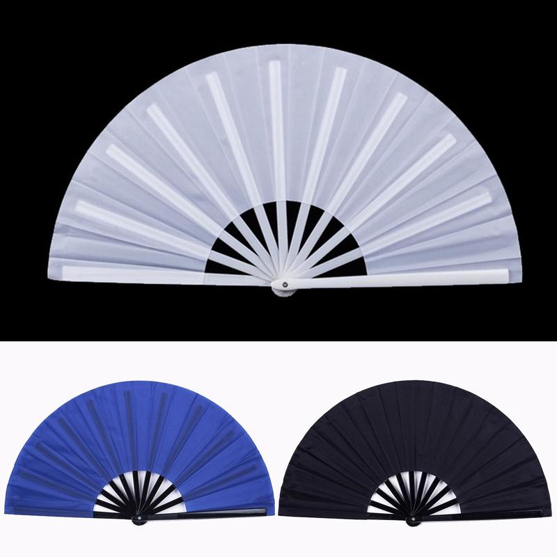 Solid Color Chinese Style Foldable Hand Fan, Portable Handheld Fan for Summer, Home Decor Supplies for Living Room Bedroom