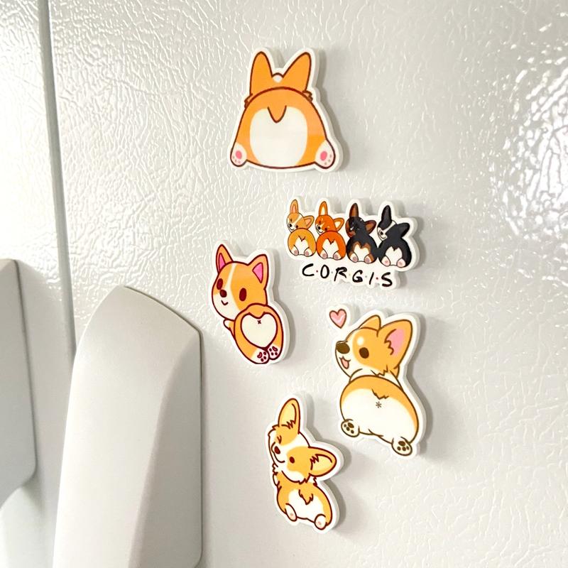 Corgi Butts Magnets, Dog Mom Gifts, Funny Kitchen Decor, Corgi Stuff, Pet Gifts, Corgi Dog Lover Decor