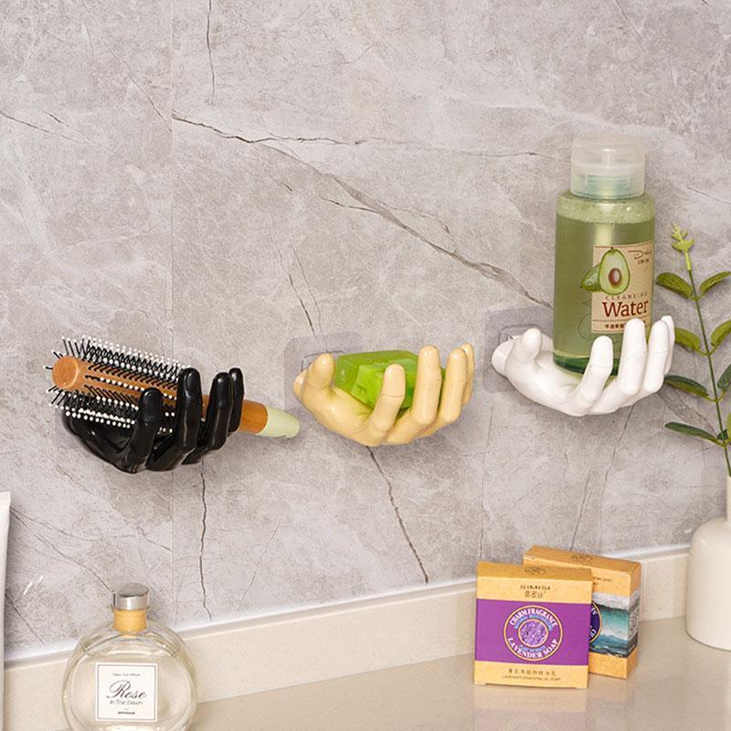 Hand Shaped Wall Mounted Hook, Punch Free Self Adhesive Wall Hook, Home Organizer for Key and Headphone, Home Space Saver