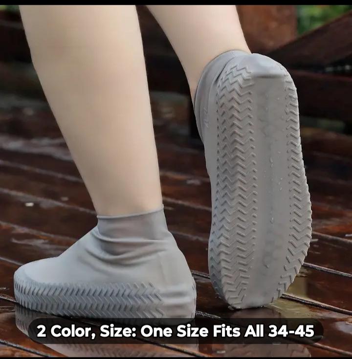 Rubber Rain Boot Overshoes For Outdoor Use Silicone Waterproof Shoe Covers Rainy Day Shoe Cover Reusable Non-Slip Rain Boots rain shoe