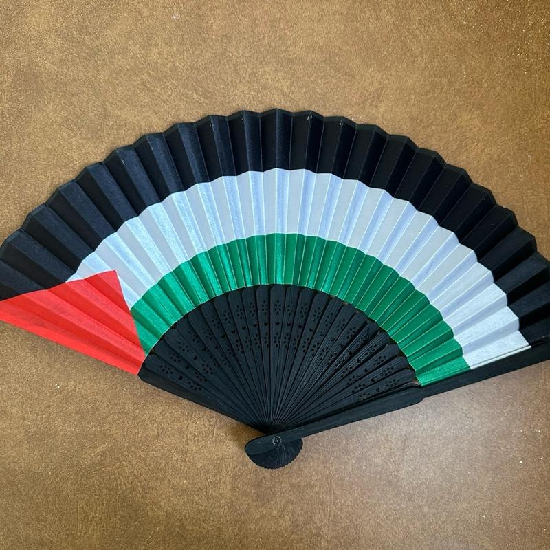 Palestine flag hand fan