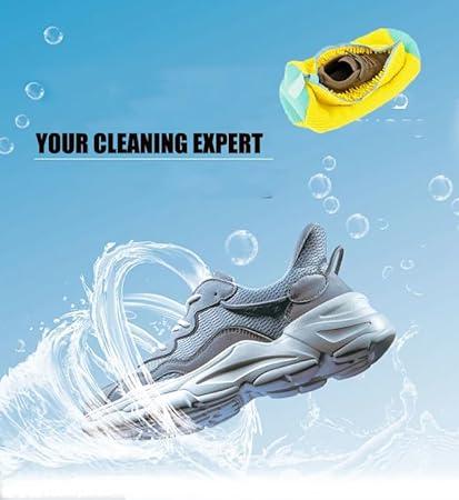 2 Pack Shoe Washing Bag for Washing Machine - Reusable Laundry Shoe Bag for Washer & Dryer, Fits All Shoe Types & Sizes, Yellow