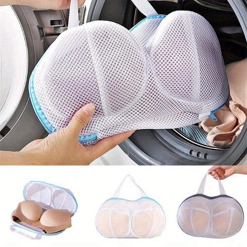 1 count Zipper Underwear Washing Bag, Portable Anti-deformation Washing Bag For Bras, Underwear, Household Storage Organizer For Washing Machine, Bedroom, Laundry Room, Laundry Hamper