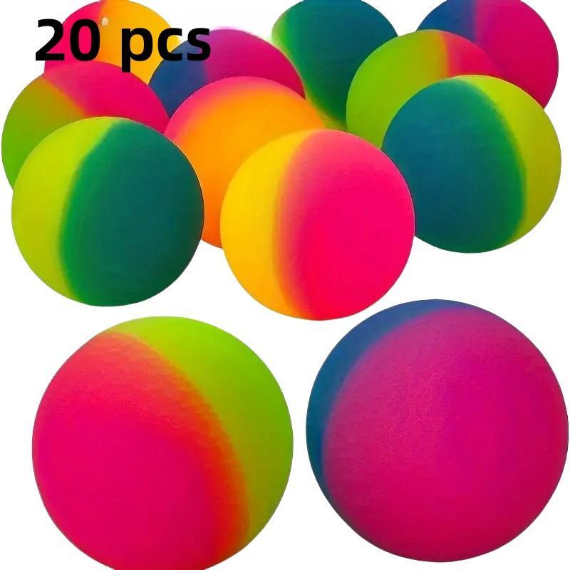 Colorful Bouncy Ball, 20pcs set Random Color Bouncy Ball, Party Favors for Birthday, Carnival, Holiday, Party Gift for Kids & Adults