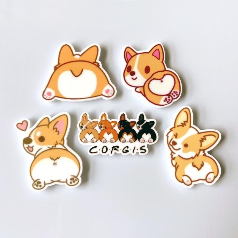 Corgi Butts Magnets, Dog Mom Gifts, Funny Kitchen Decor, Corgi Stuff, Pet Gifts, Corgi Dog Lover Decor