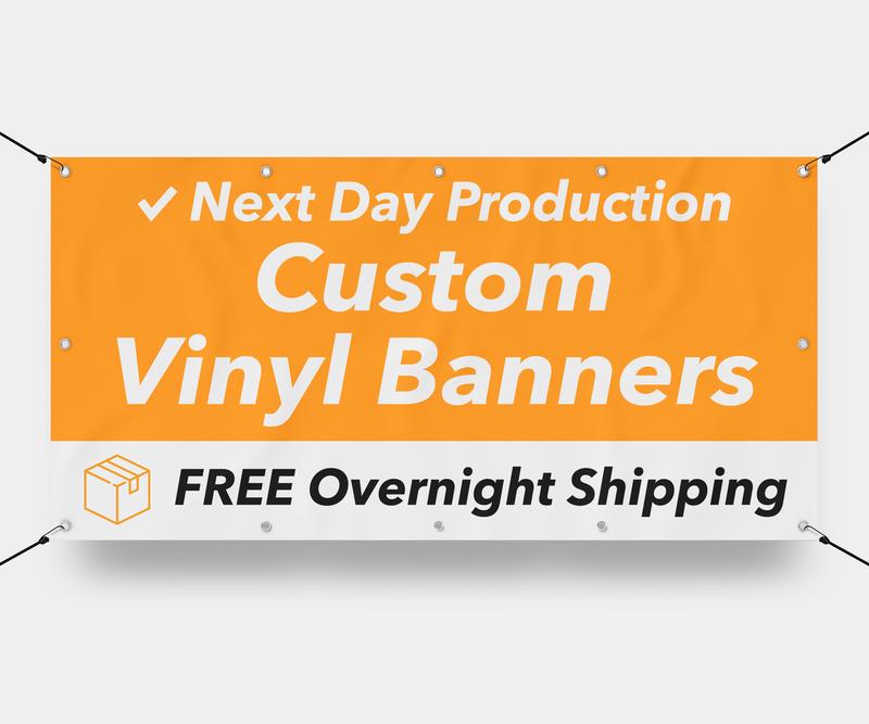 Custom Vinyl Banner - Free Overnight Shipping - Milweb1