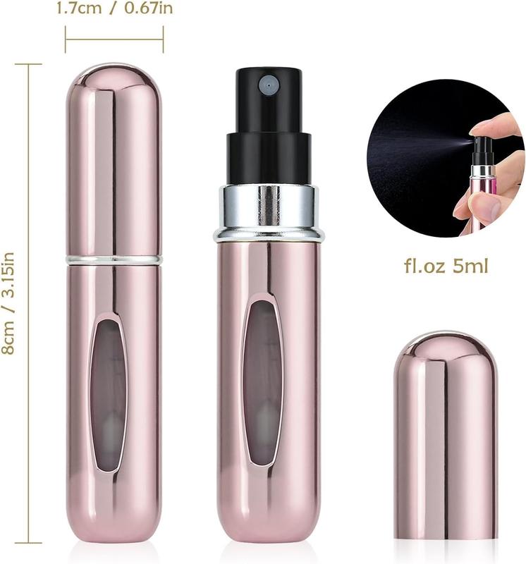 [Black Friday] 8-Pack Mini Refillable Perfume Atomizer Bottles - Leak-Proof, Travel-Friendly, Aluminum Shell