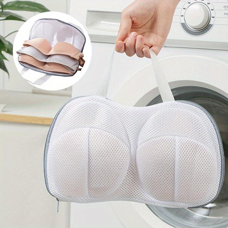 1 count Zipper Underwear Washing Bag, Portable Anti-deformation Washing Bag For Bras, Underwear, Household Storage Organizer For Washing Machine, Bedroom, Laundry Room, Laundry Hamper