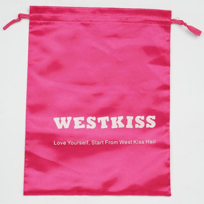 [West Kiss] Wig Bags Satin Packaging Pouches Carrying Storage Bags For Packaging Hair Extensions, Bundles, Wigs Organiser