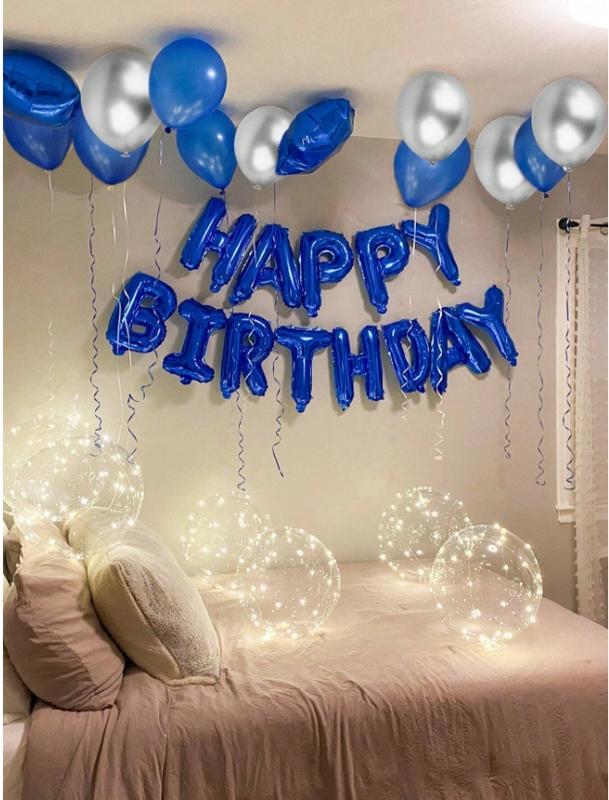 50-Piece Birthday Blue & Silver Star Balloon Set – Perfect for Birthday Parties, Back to School, and Family Celebrations