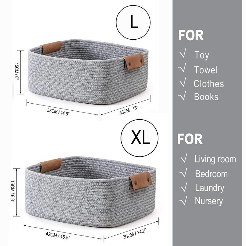 Square Storage Basket, 1 Count Desktop Woven Linen Sundries Storage Basket, Household Storage Organizer for Bedroom, Laundry Room, Closet, Living Room, Home Organizer